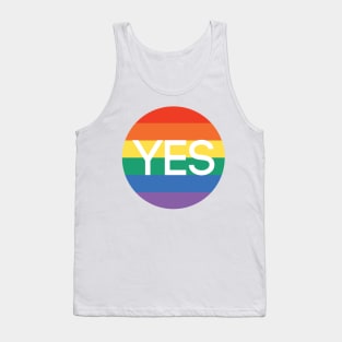 YES, Scottish Independence Pride Flag Coloured Circle Design Tank Top